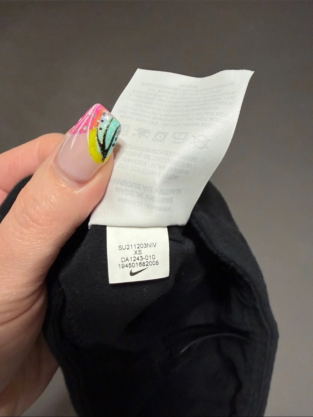 💥 KIDS Nike Black Girls' Bike Shorts with White Logo